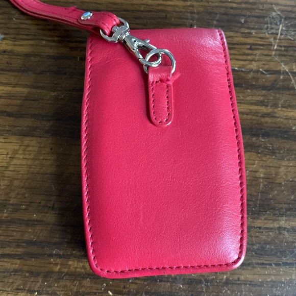 Cell Phone Carrying Case Pink Leather With Carry Strap 4.5” x 2 7/8” x 1” Inic - Picture 7 of 13